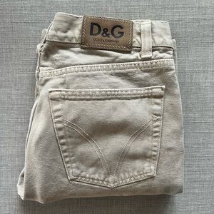 D&G Dolce & Gabanna men’s tan jeans